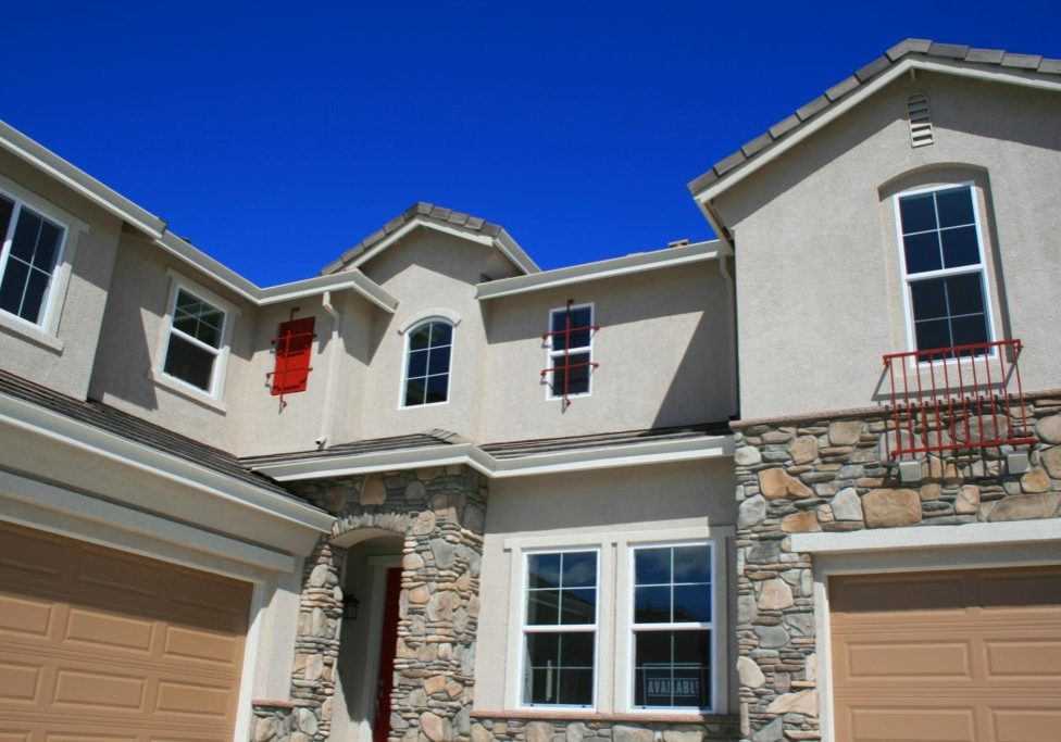 a newly built concrete house